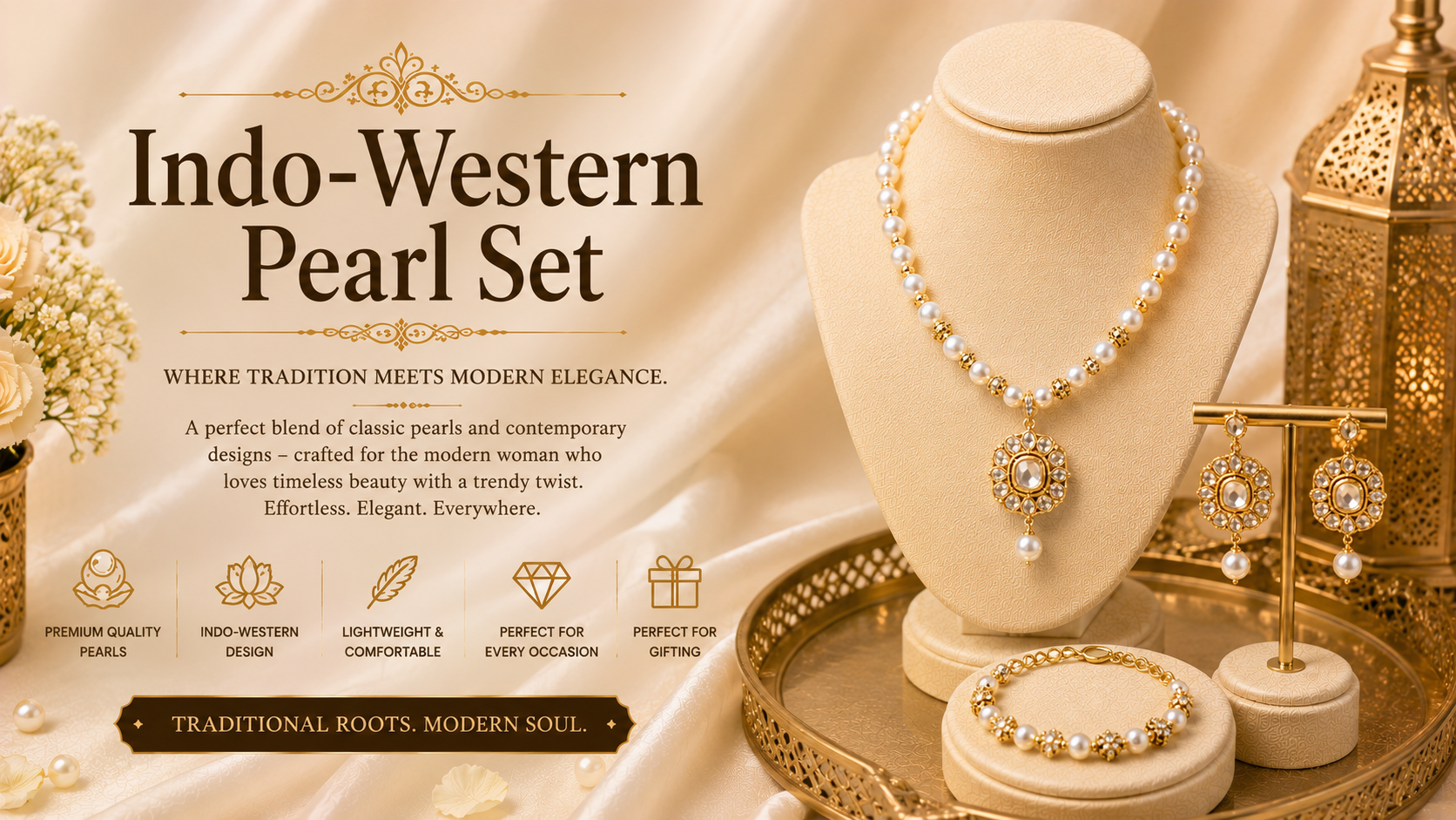 Indo-Western Pearl Set