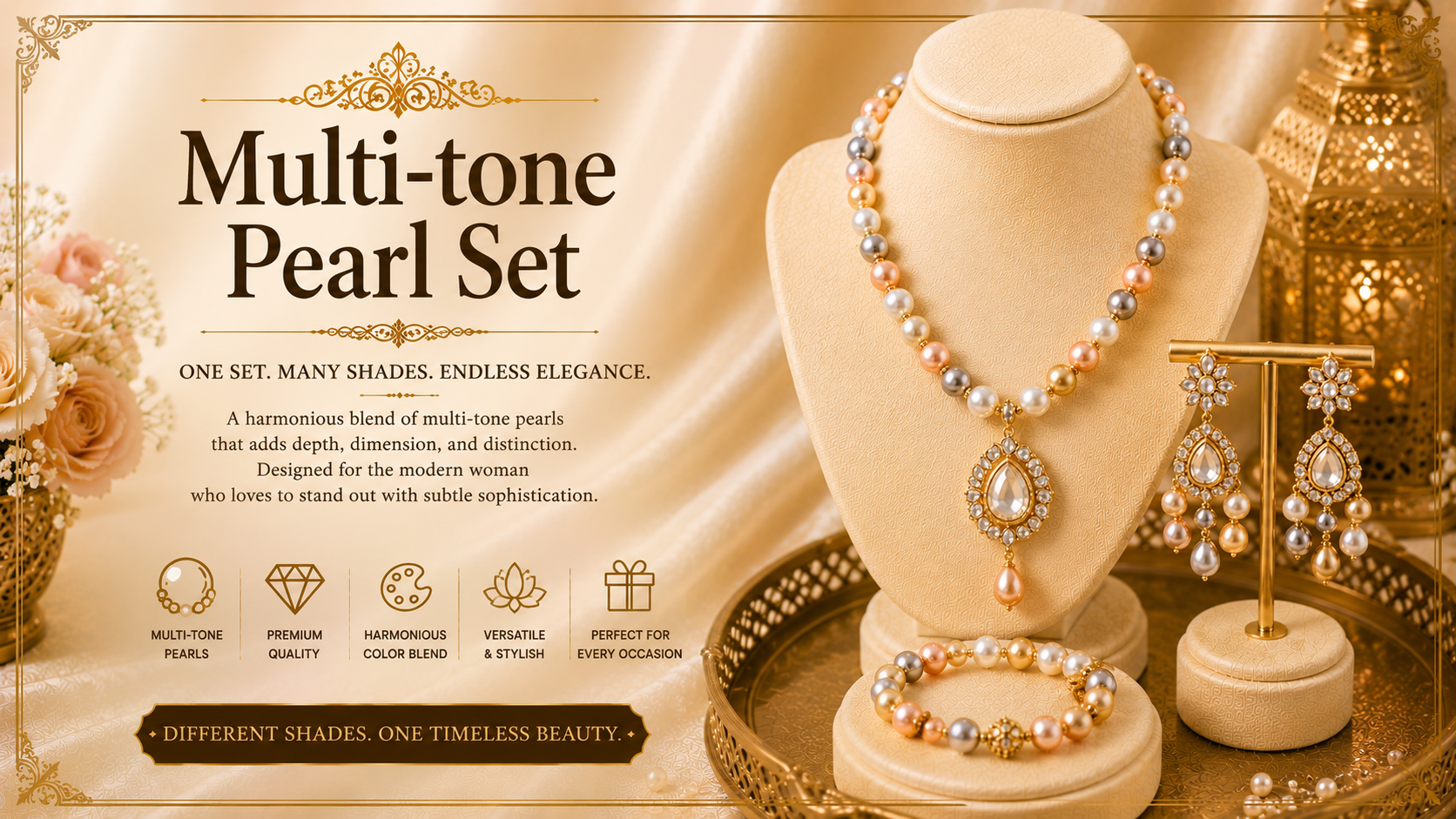 Multi-tone Pearl Set