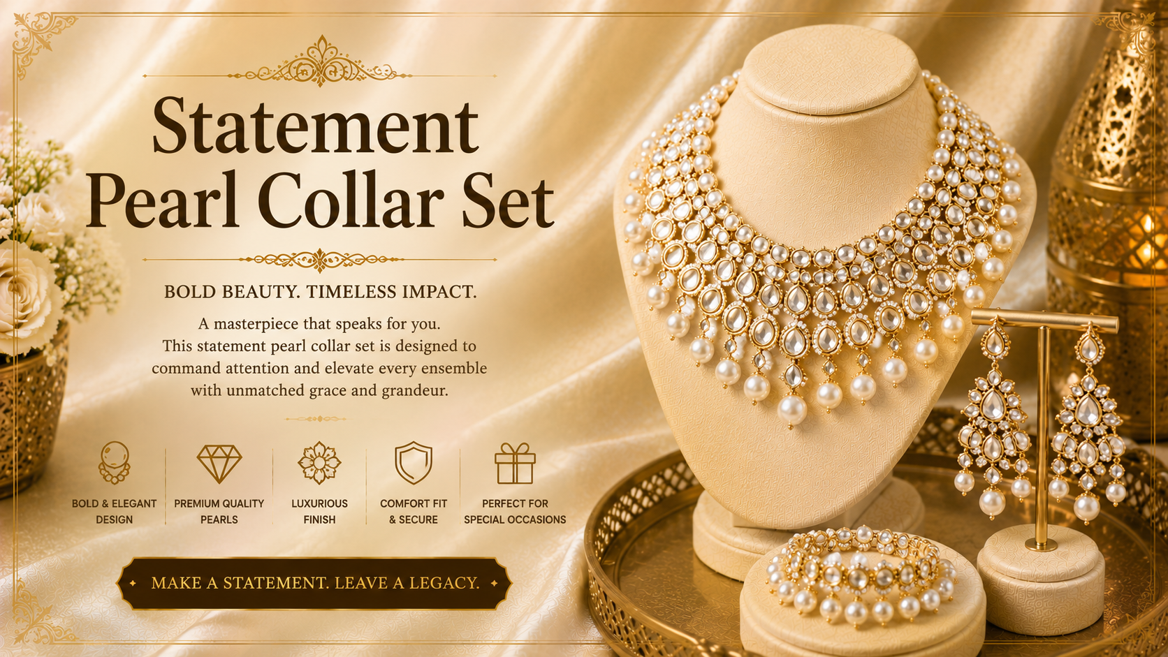 Statement Pearl Collar Set