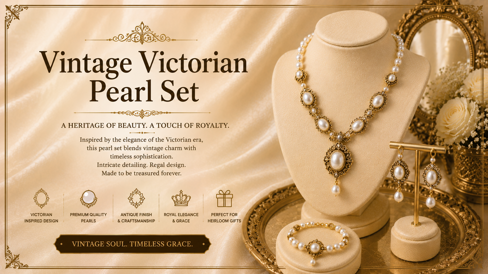 Vintage Victorian Pearl Set